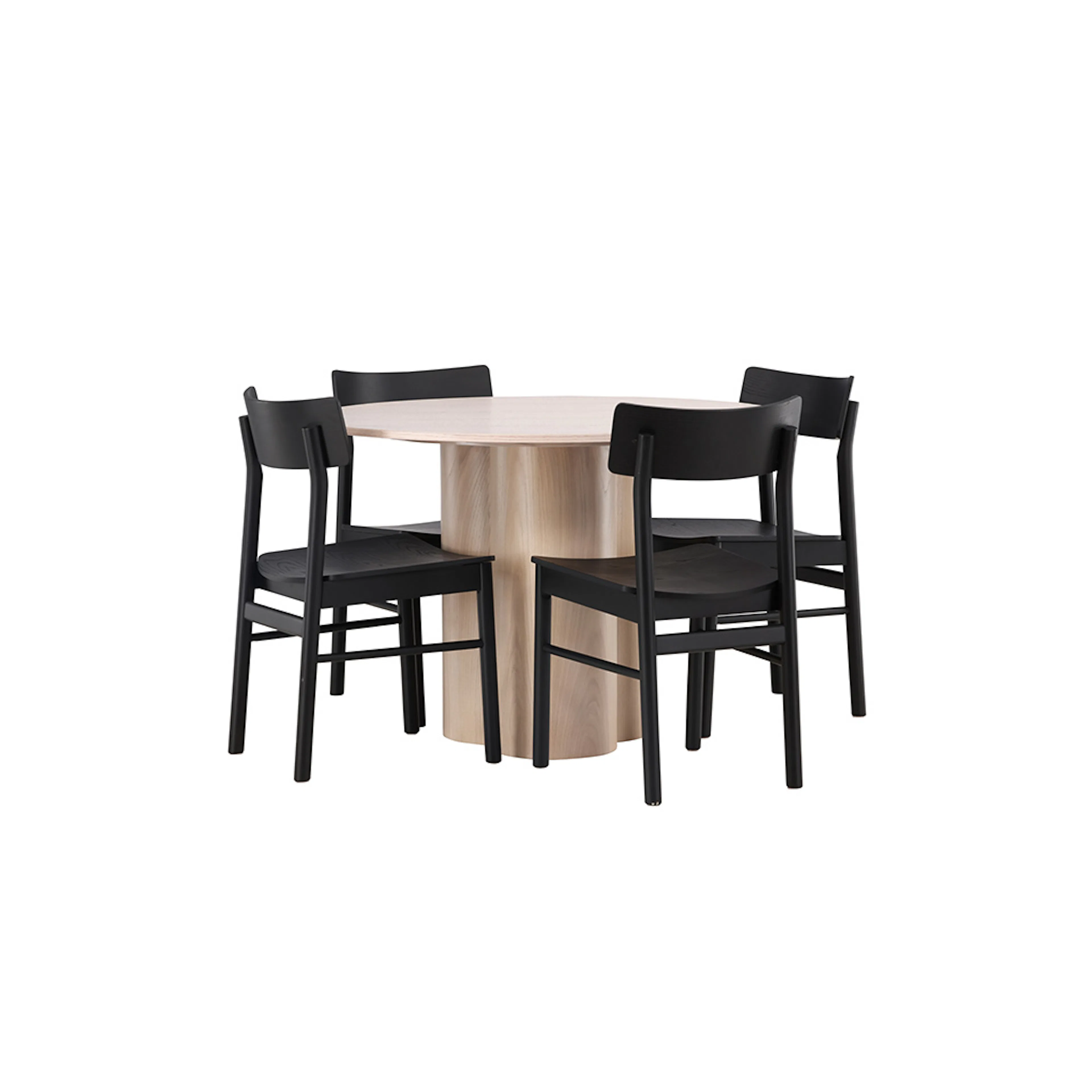 OliviaDiningTable-WhiteWashVeneer+MontrosDiningChair-Natural Vit/Svart