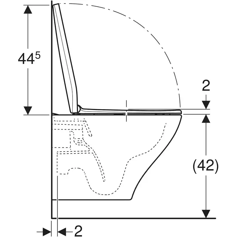 Vägghängd Toalettstol IFÖ Vinta Modern Rimfree med S-C Sits