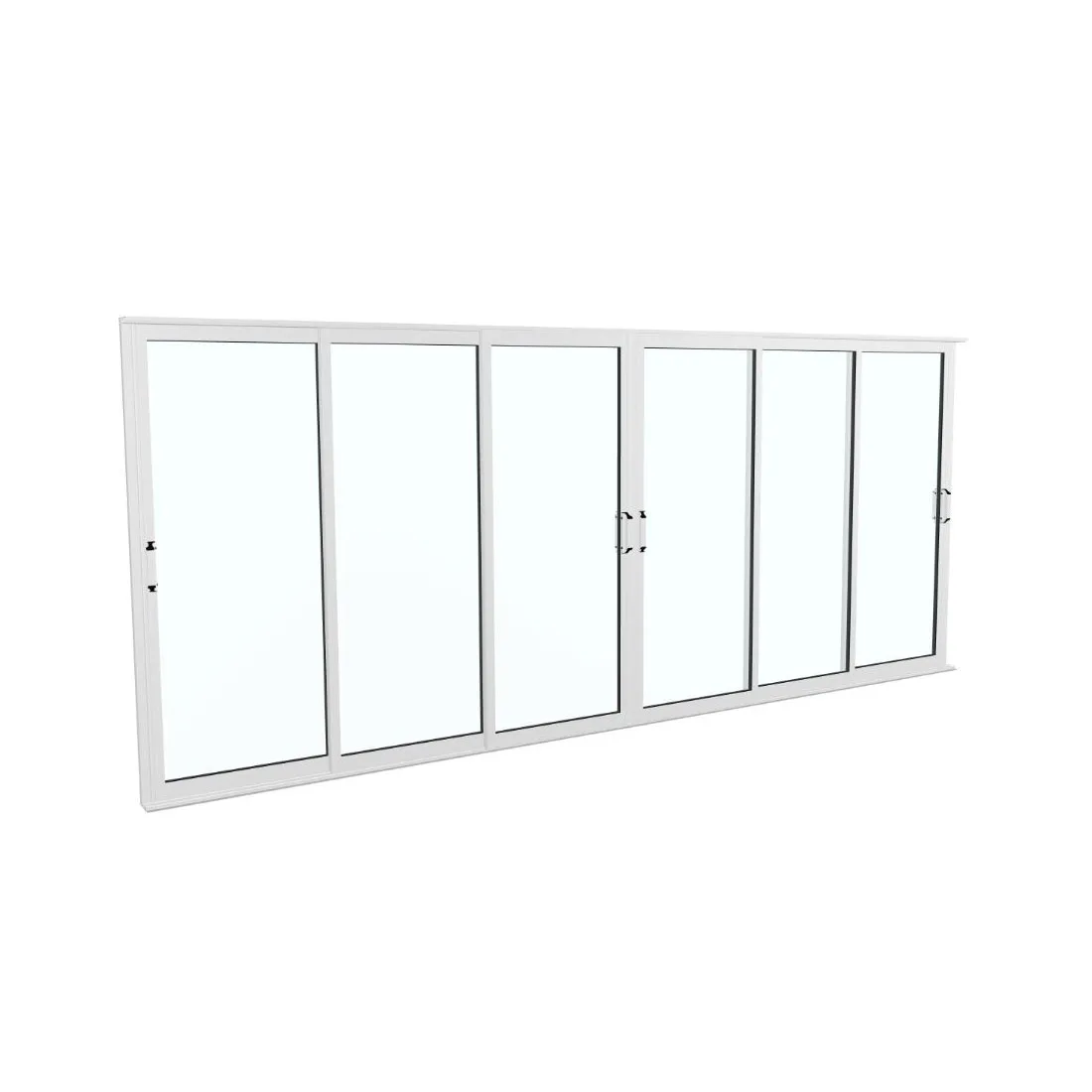 Landskap Skjutdörrsparti Robust B4749mm x H2000 - Vit Året r B4749 x H2000 mm - Vit RAL 9010