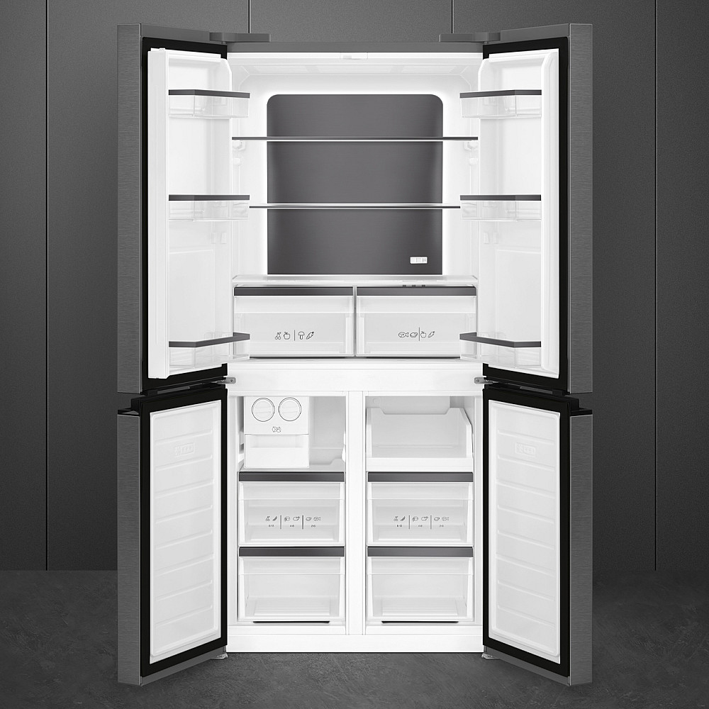 Kombinerad Kyl/Frys Smeg FQI60KD french door, Mörkt rostfritt stål