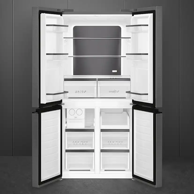 Kombinerad Kyl/Frys Smeg FQI60KD french door, Mörkt rostfritt stål