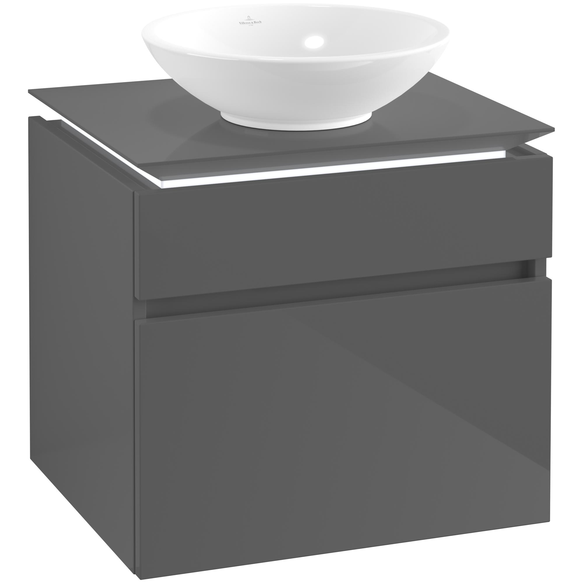 Tvättställsskåp Villeroy & Boch Legato 600 med 2 Lådor för Ytmonterat Tvättställ