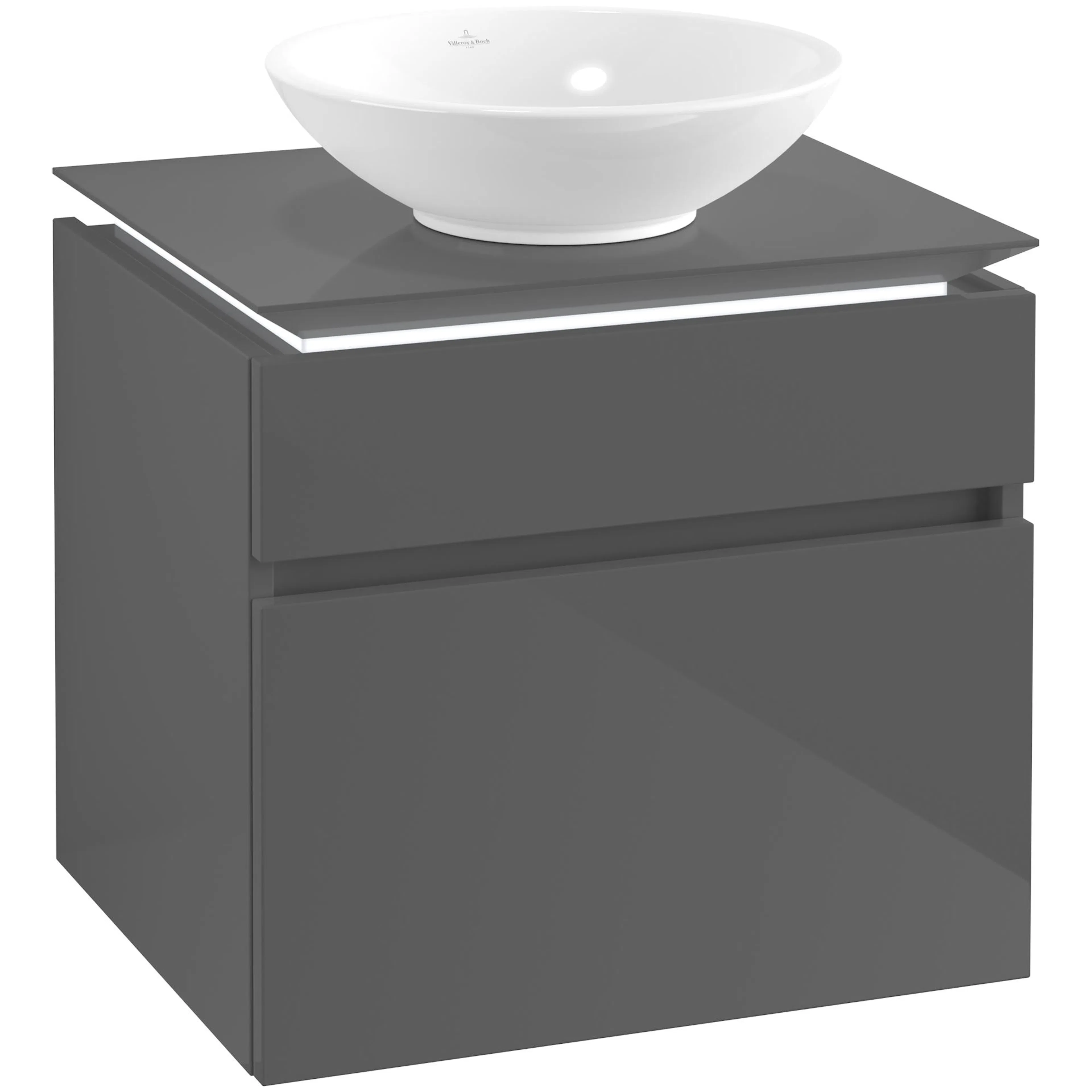 Tvättställsskåp Villeroy & Boch Legato 600 med 2 Lådor för Ytmonterat Tvättställ