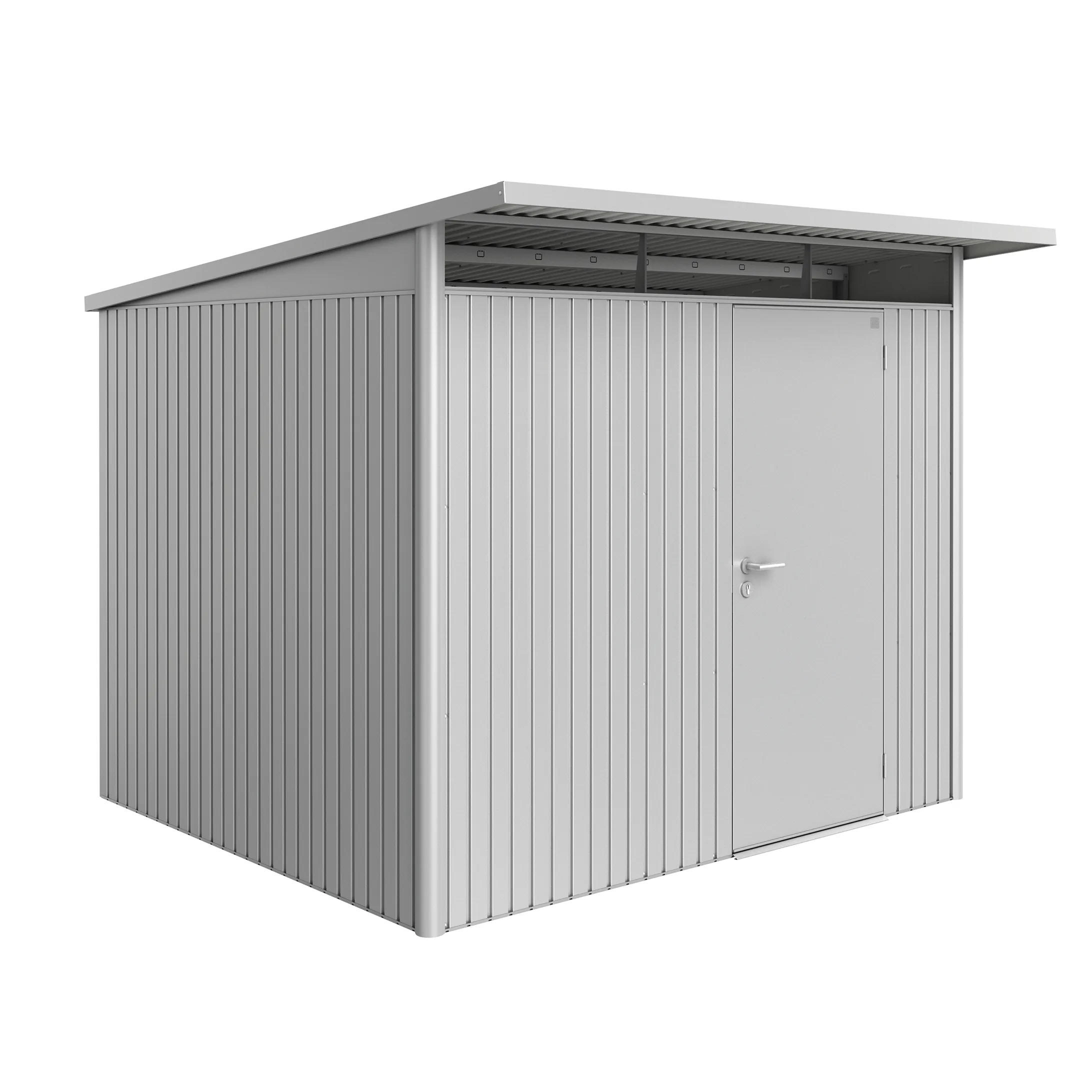 Garden shed AvantGarde size A6 metallic silver with standard Metallic Silver