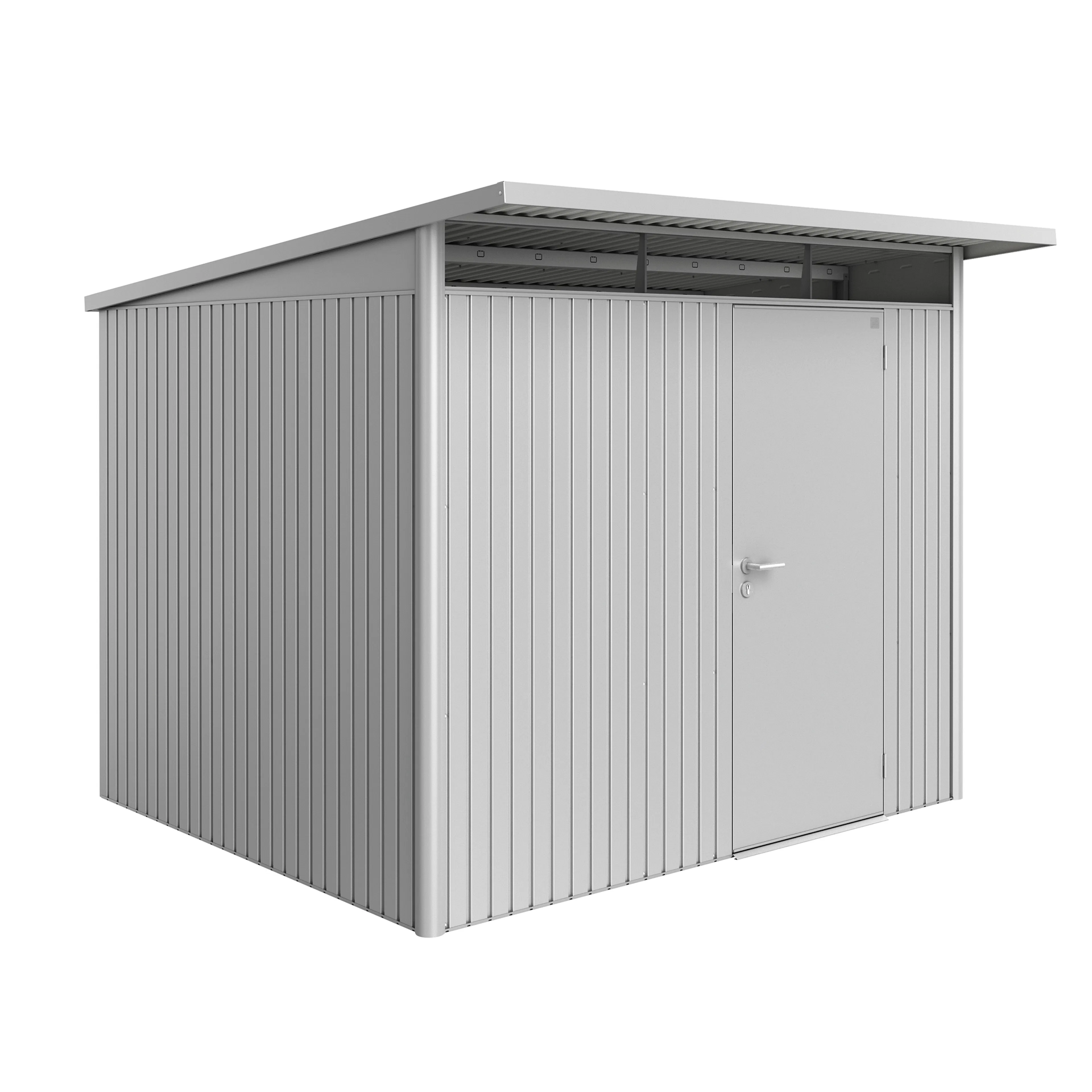 Garden shed AvantGarde size A6 metallic silver with standard Metallic Silver
