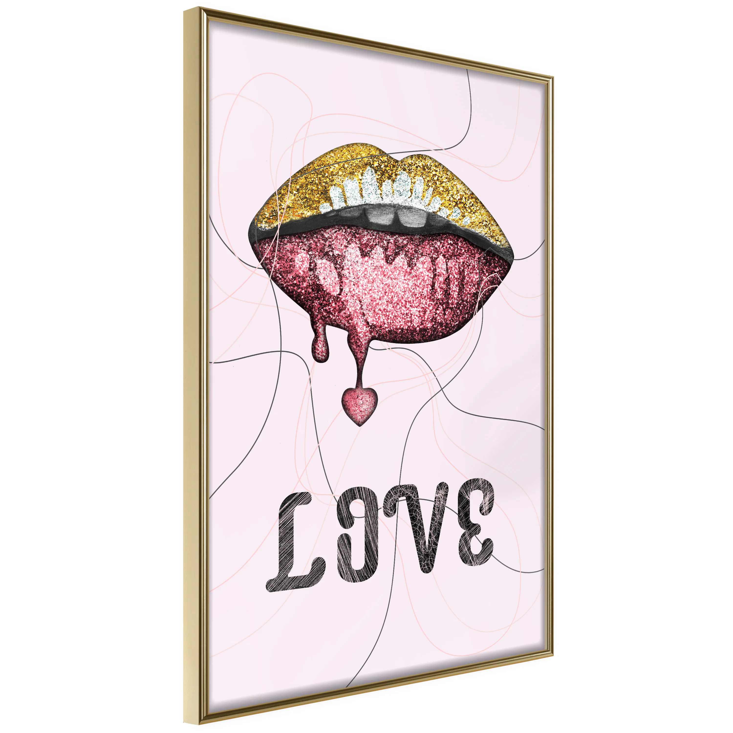 Poster Artgeist Affisch Liquid Lips