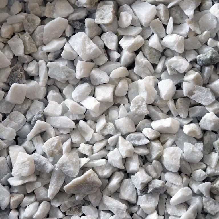 Dekorsten Magrab Krossprodukter Vit Marmor 8-12 mm, 1000 kg Säck