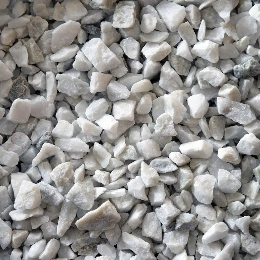 Dekorsten Magrab Krossprodukter Vit Marmor 8-12 mm, 1000 kg Säck