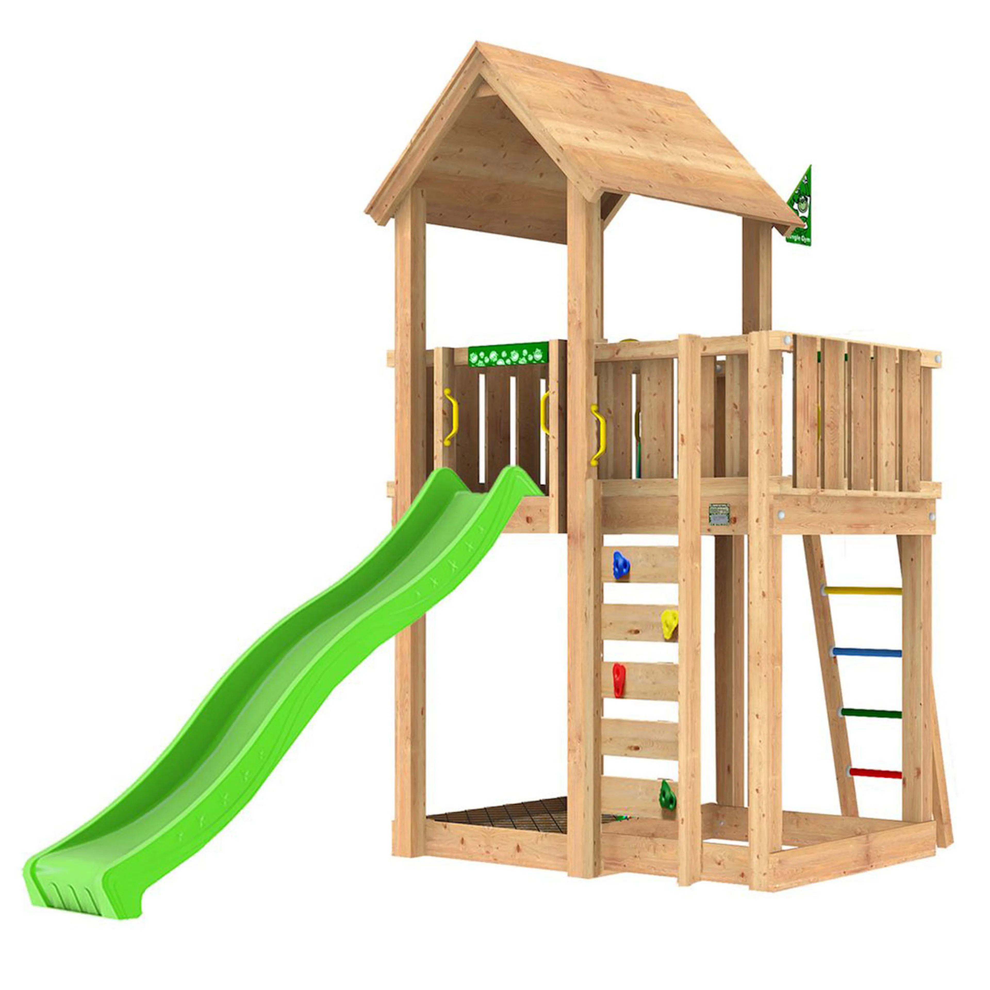 Lektorn Jungle Gym Mansion 2.1 Grön Rutschkana