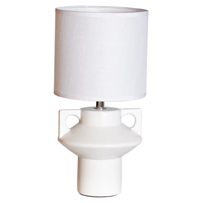 Bordslampa Cottex Mateo H34 cm Keramikfot med Linneskärm