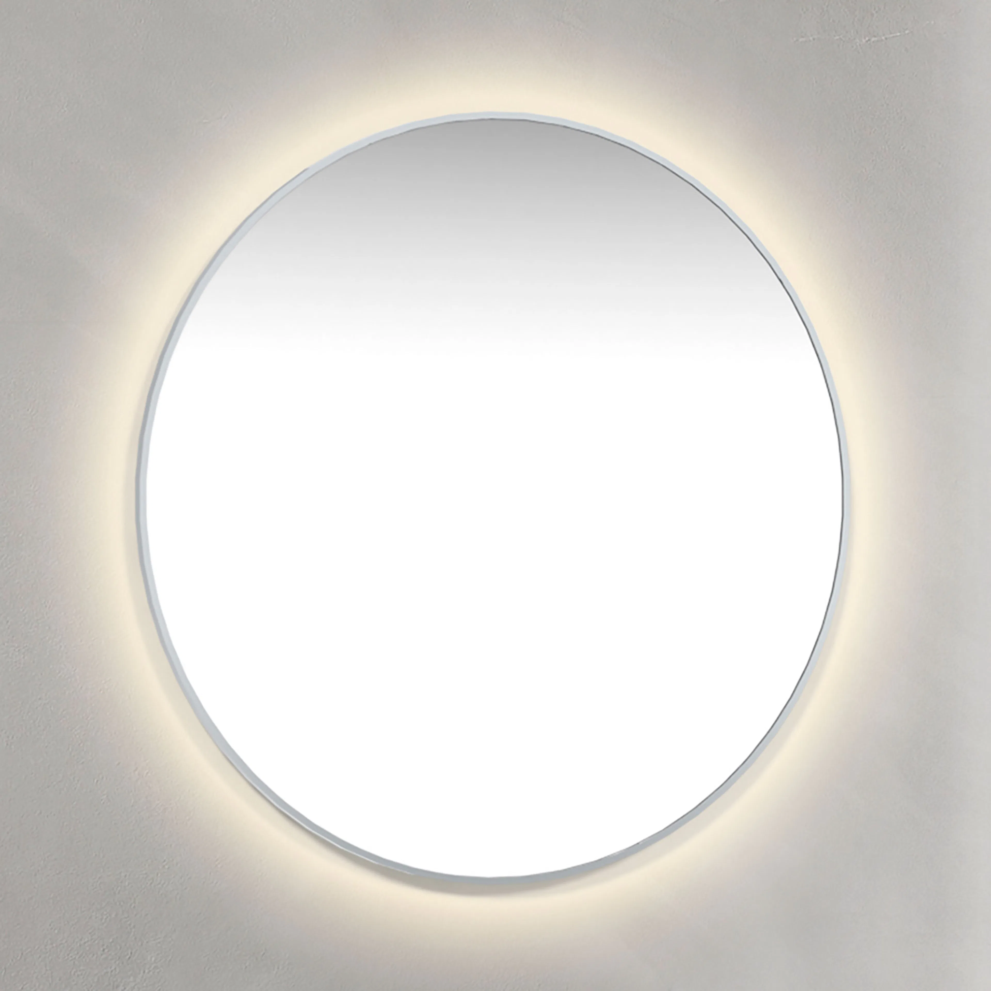 Spegel Macro Design Crown Ambilight Rund Med Ram