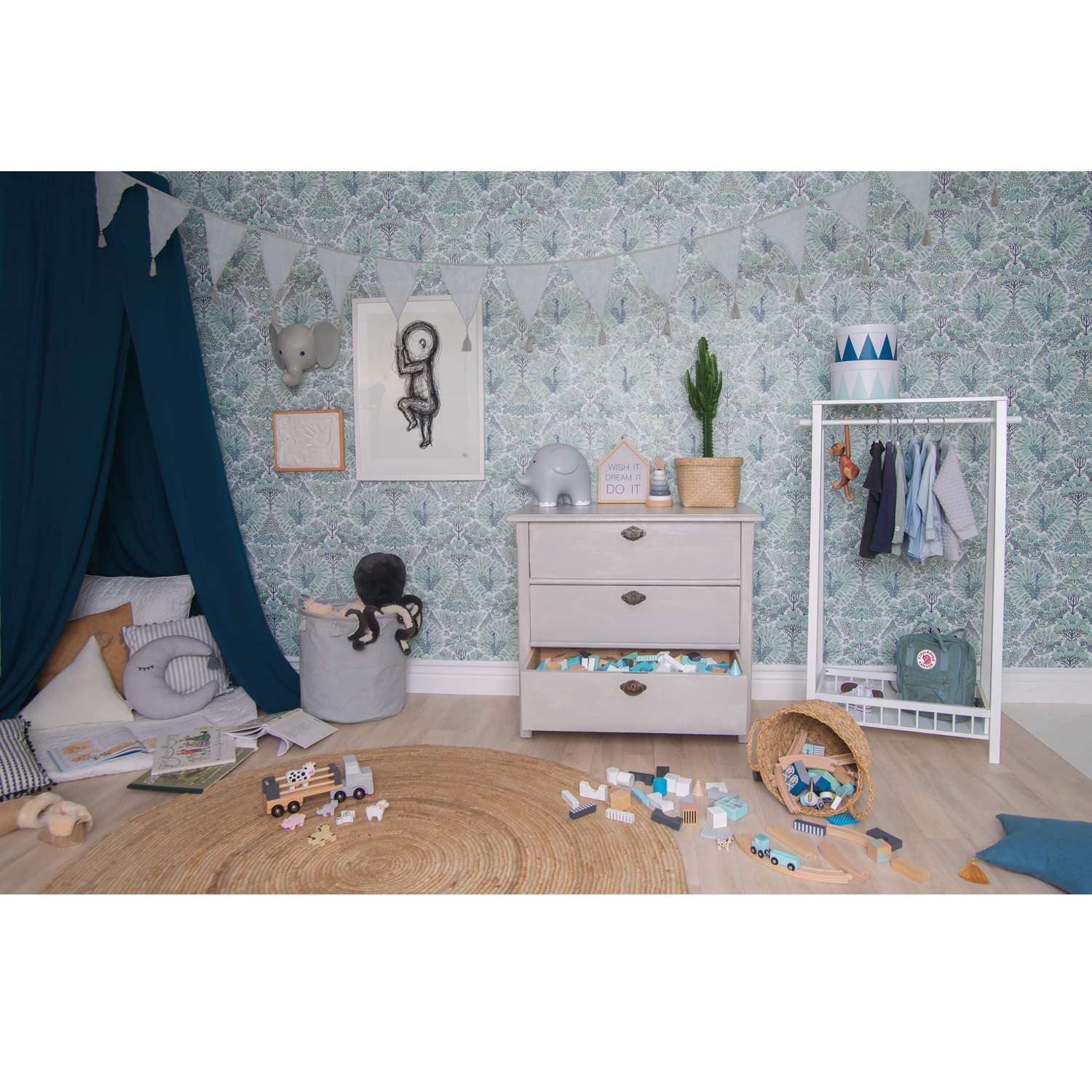 Förvaringskorg Jabadabado Grå