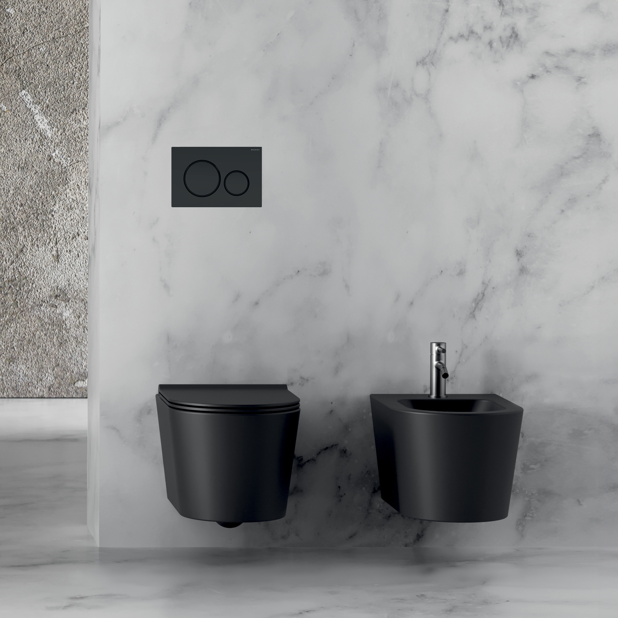 Toalettpaket LH Elba med WC-fixtur och Spolplatta