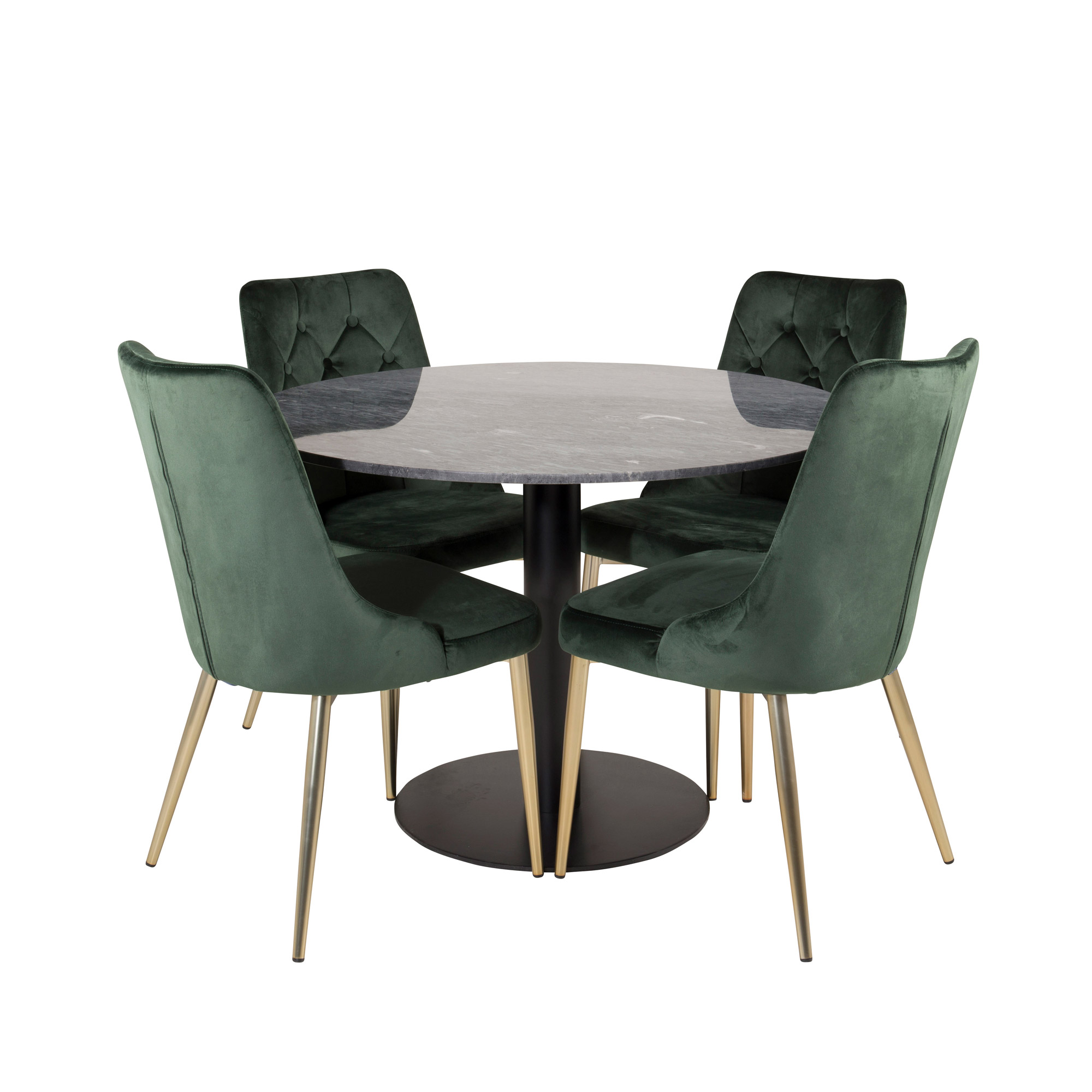 Matgrupp Venture Home Estelle Runt med 4 Vera Stolar