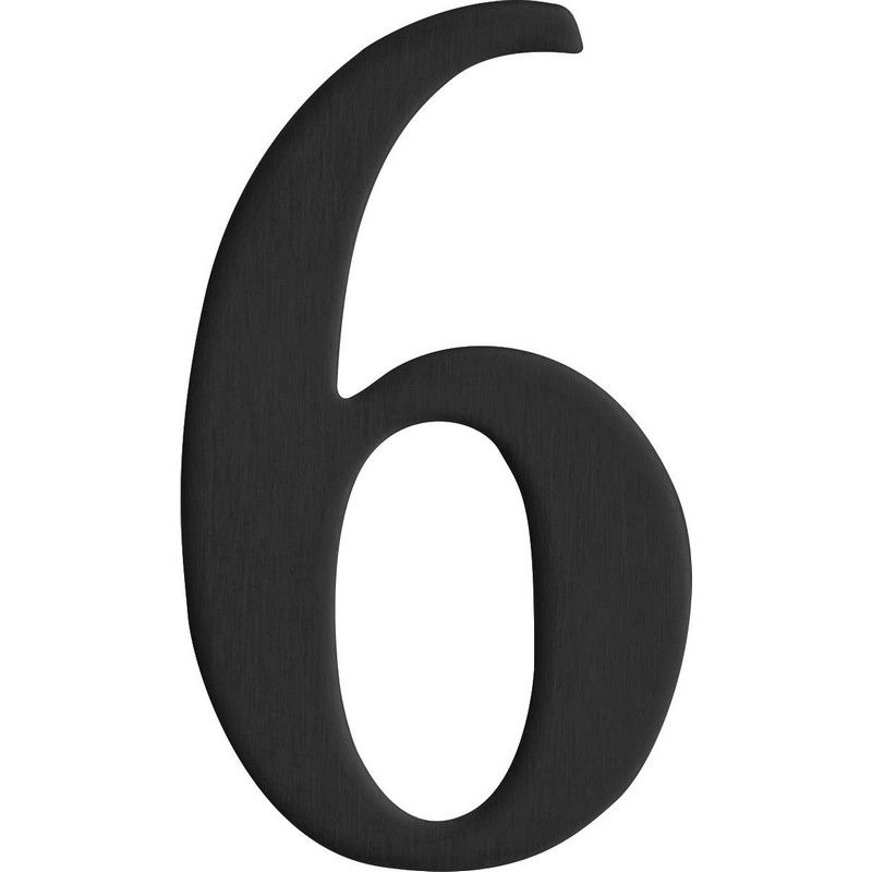 BREVLÅDESIFFRA 6 SVART Svart, 6