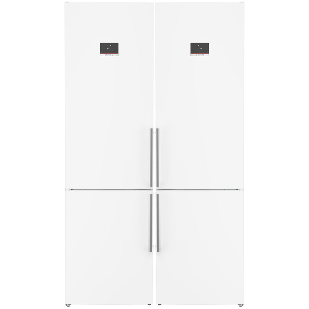 Kombiskåp Kyl/Frys Bosch 2 st KGN397WCT Serie 4 Vit NoFrost och VitaFresh