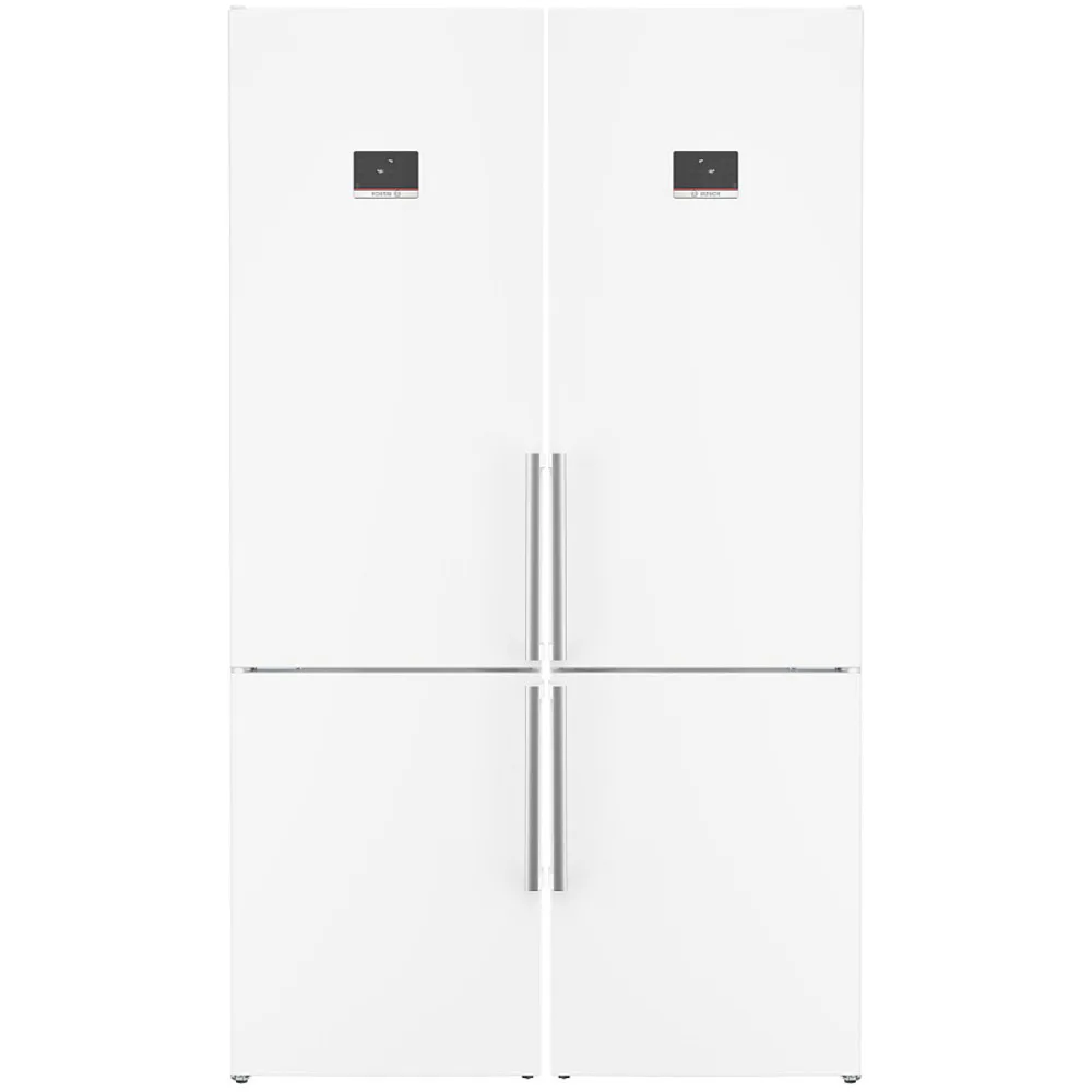 Kombiskåp Kyl/Frys Bosch 2 st KGN397WCT Serie 4 Vit NoFrost och VitaFresh