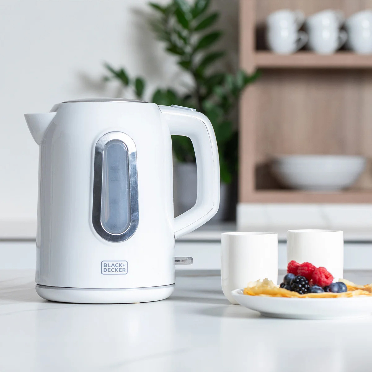 Vattenkokare BLACK+DECKER 1,7L Vit Snabb & Säker