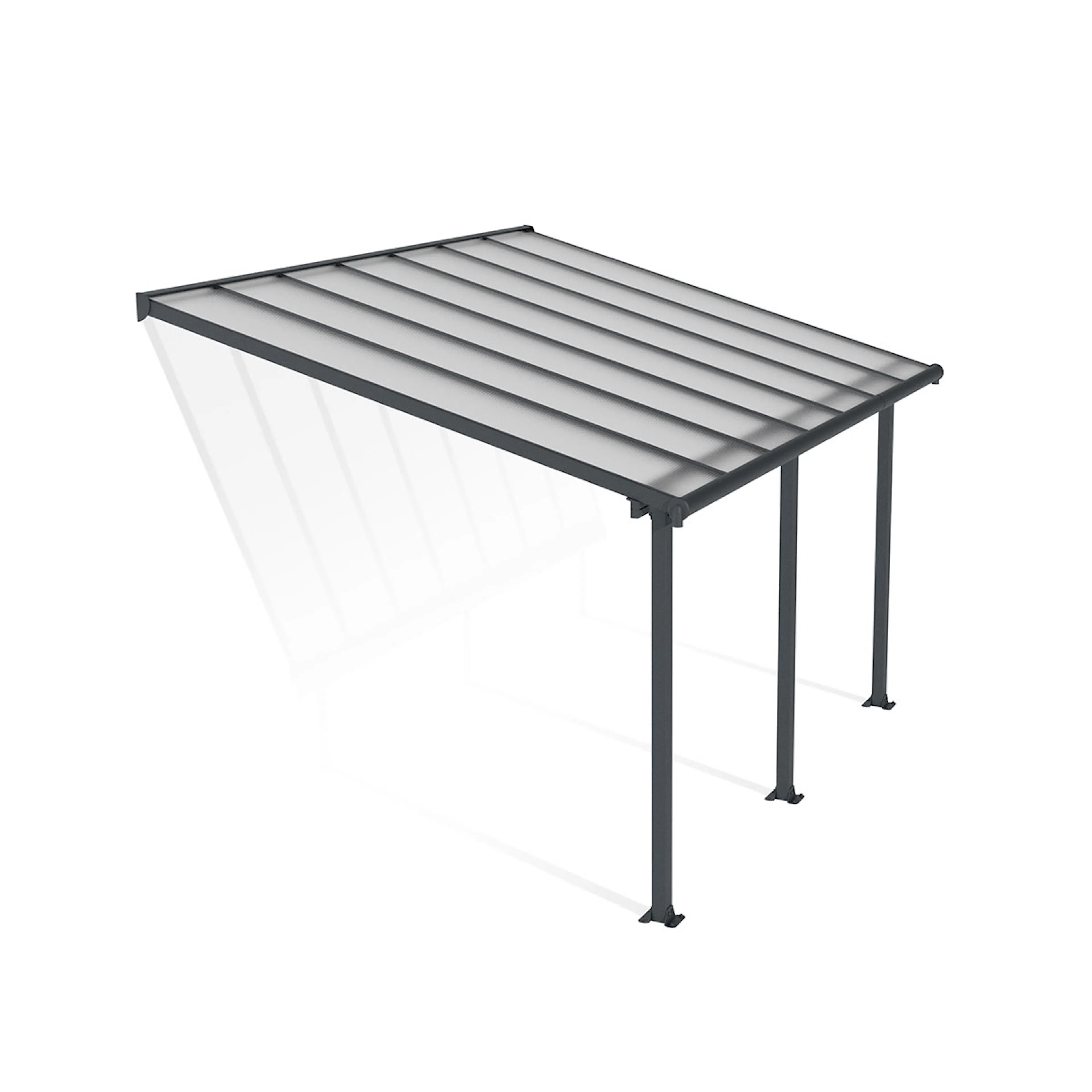 OLYMPIA PATIO COVER 3X4.25 GREY CLEAR 3 x 4 m