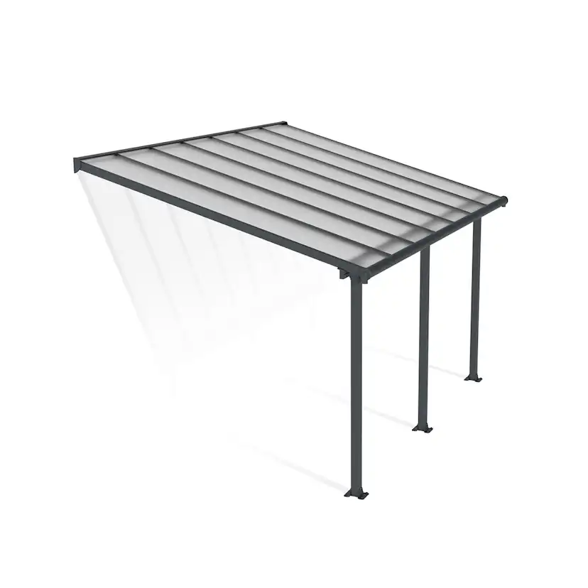 OLYMPIA PATIO COVER 3X4.25 GREY CLEAR 3 x 4 m