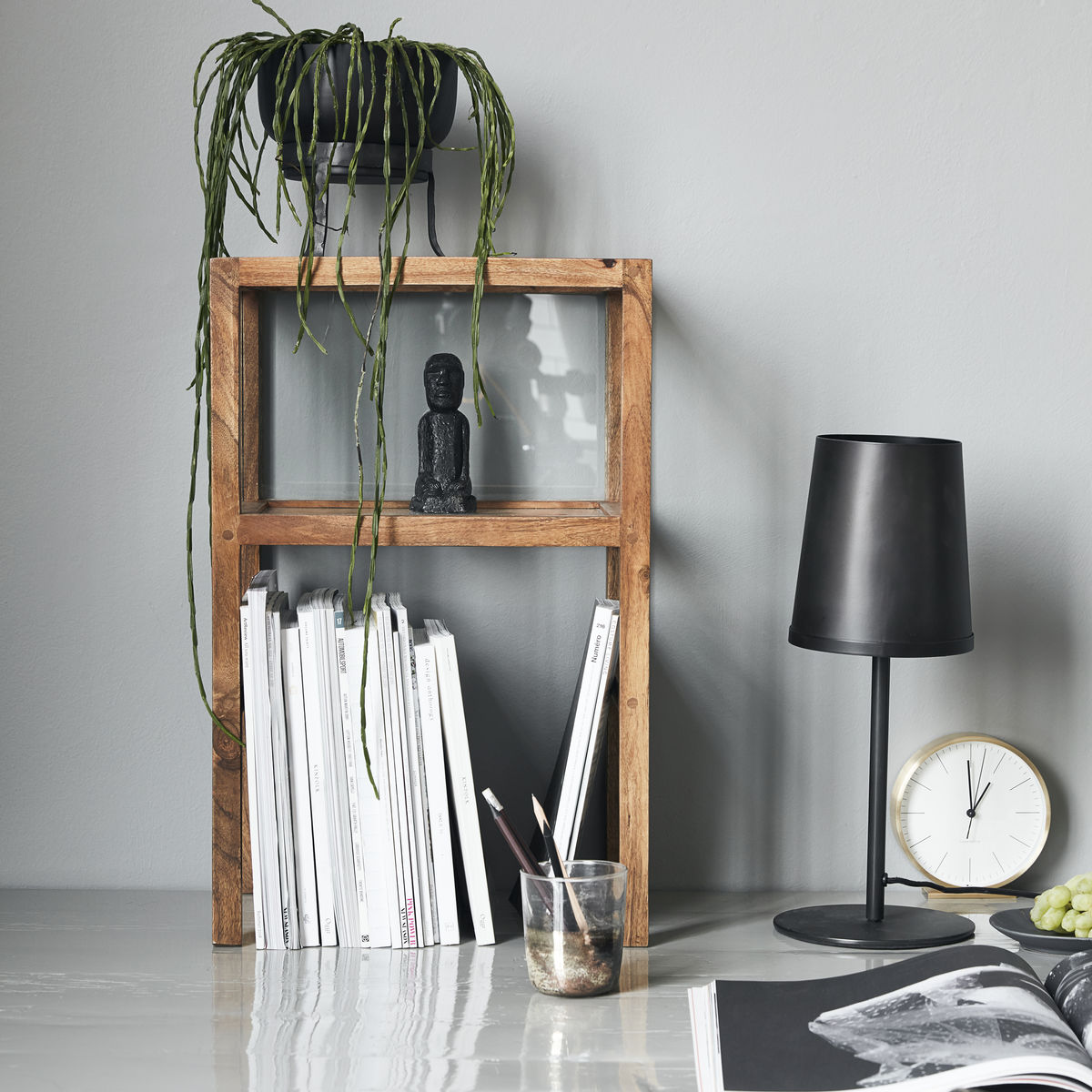 Sidobord House Doctor Montre Antik Brun