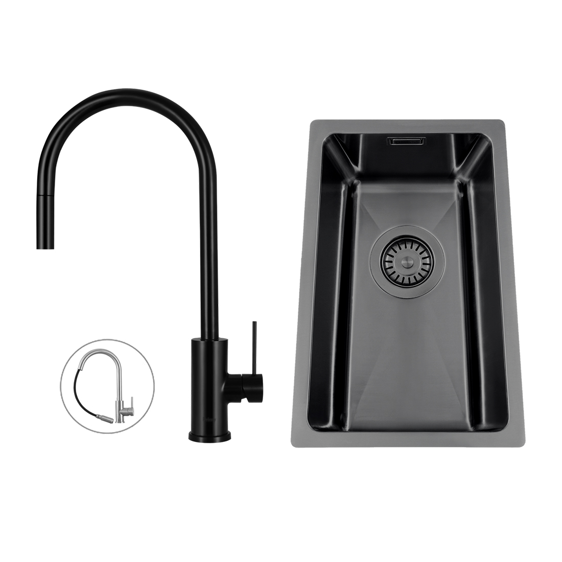 Diskho Nordic Tech Titan 230 X med Köksblandare Scandtap Steel Accent D