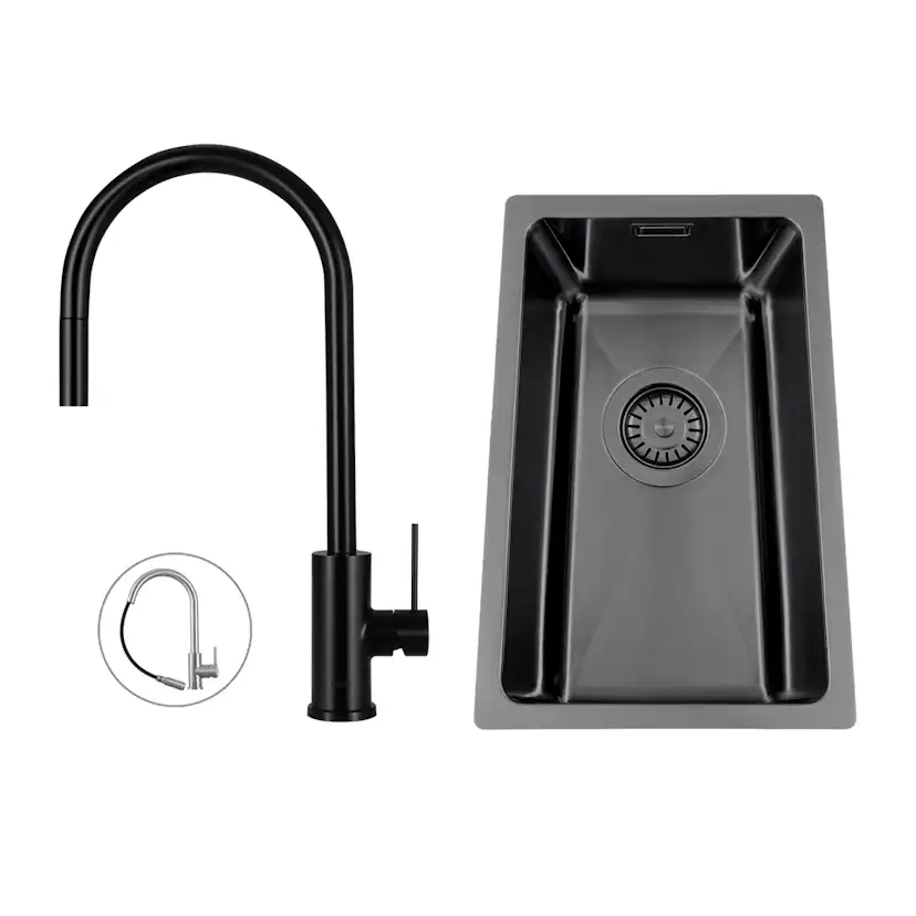 Diskho Nordic Tech Titan 230 X med Köksblandare Scandtap Steel Accent D