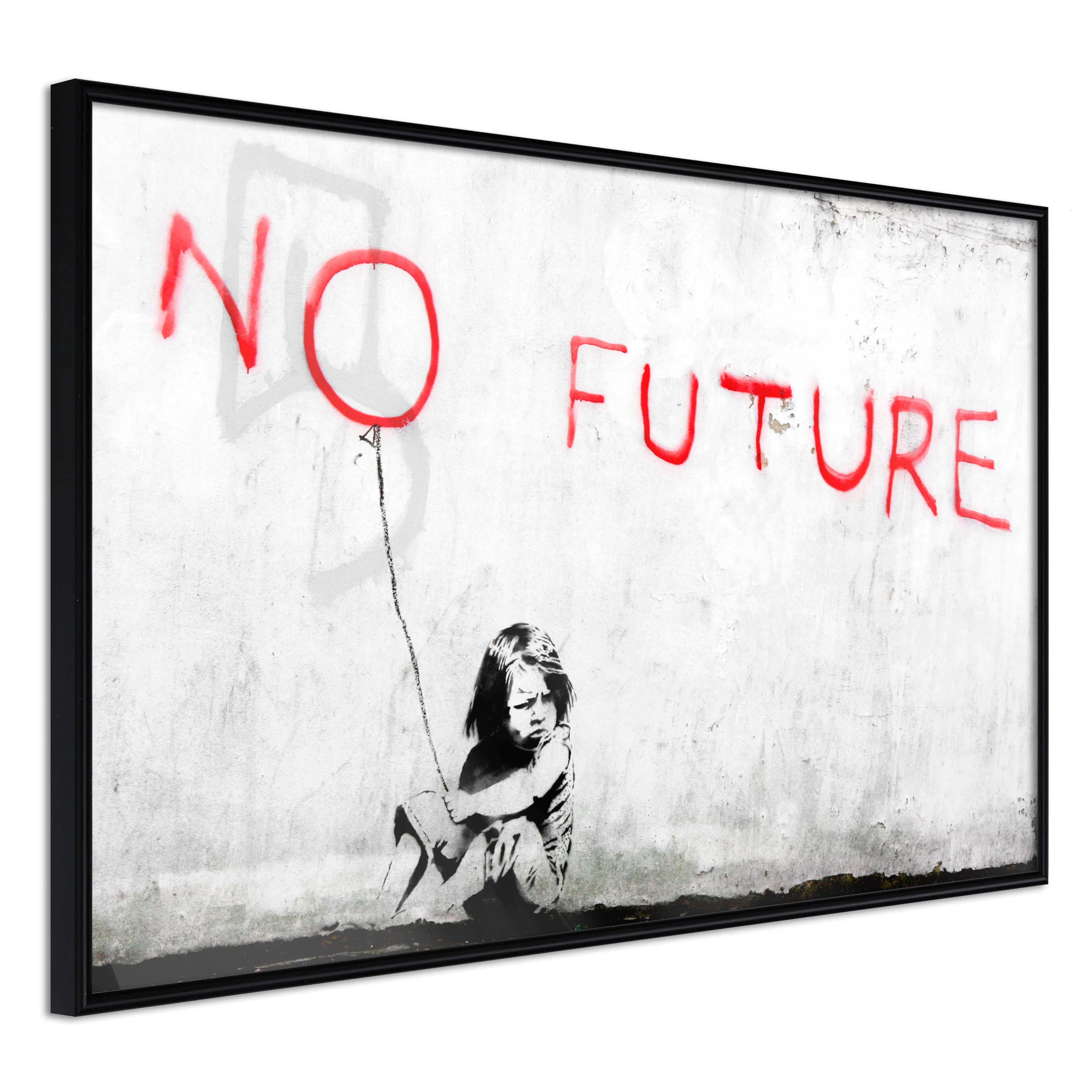 Affisch - No Future [Poster] 30x20 Svart ram, 30x20 cm