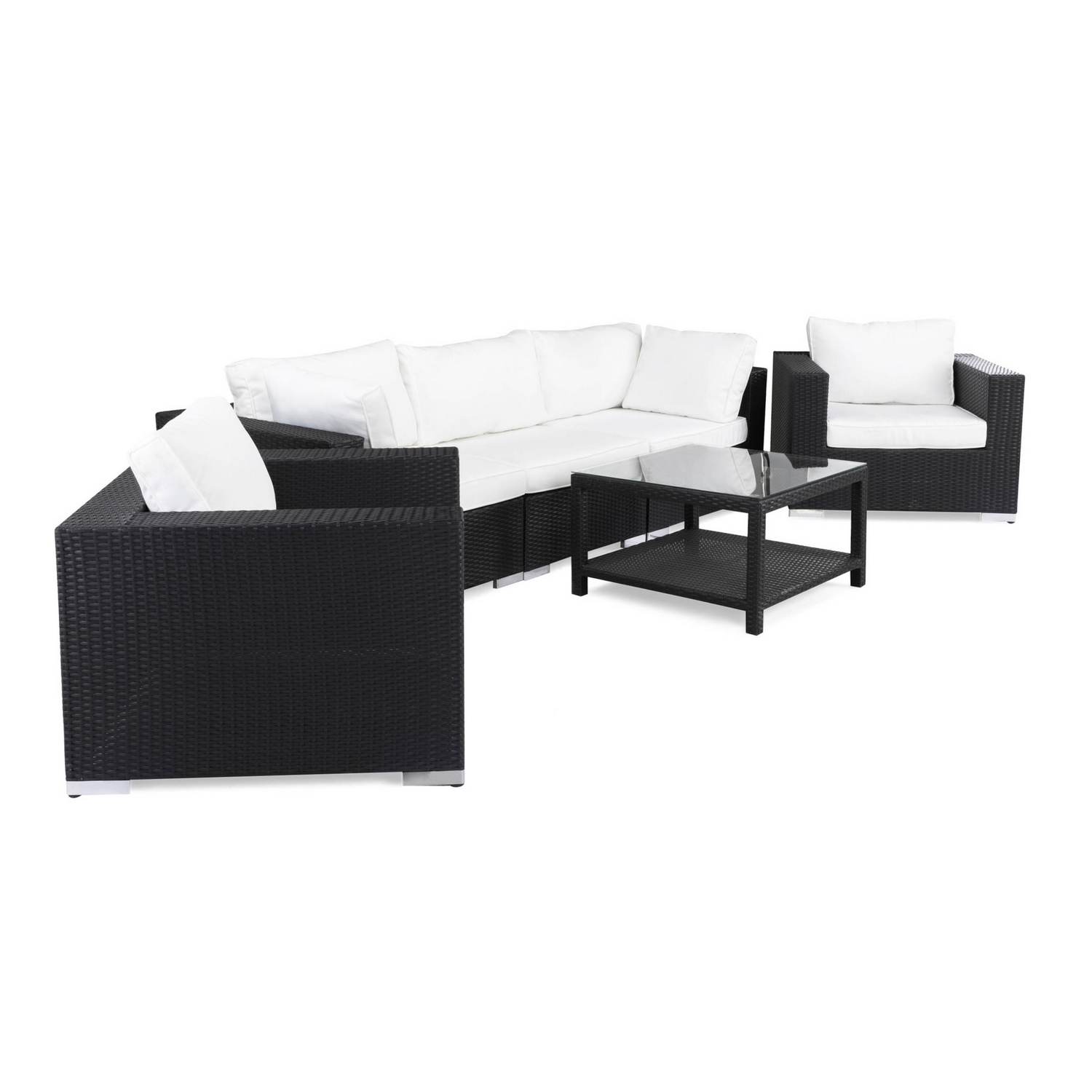 Loungegrupp Comfort Garden Bahamas 3-sits med 2 Fåtöljer och Bord 75x75 Utomhus