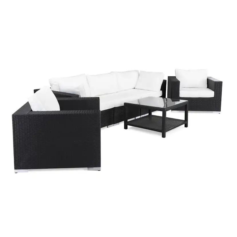 Loungegrupp Comfort Garden Bahamas 3-sits med 2 Fåtöljer och Bord 75x75 Utomhus