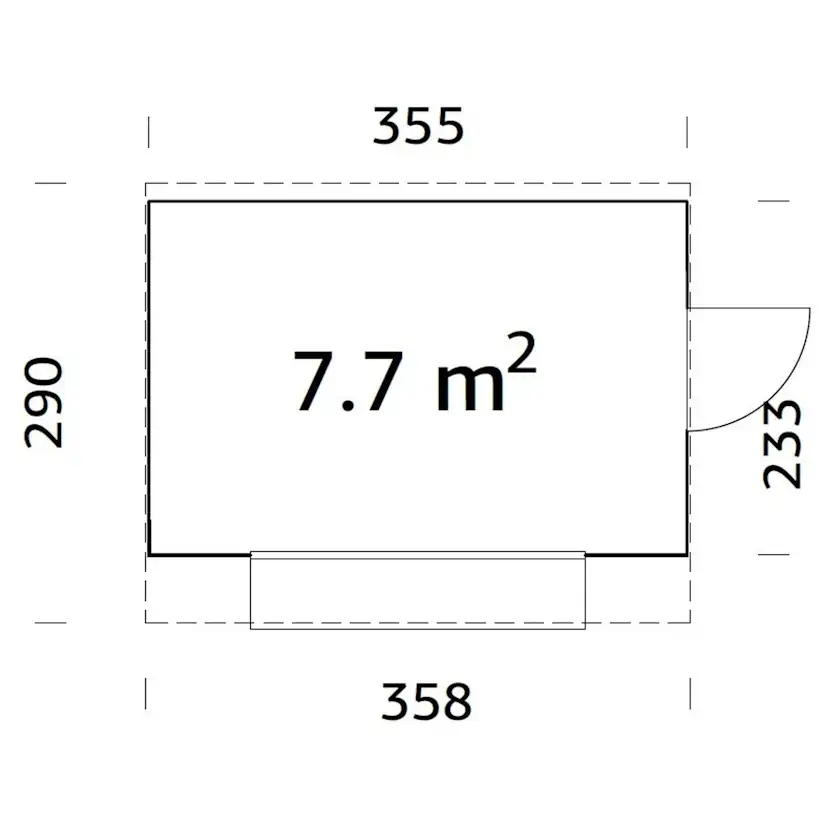 Kiosk Palmako Kira 8,2 m2 (inv. 7,7 m2)