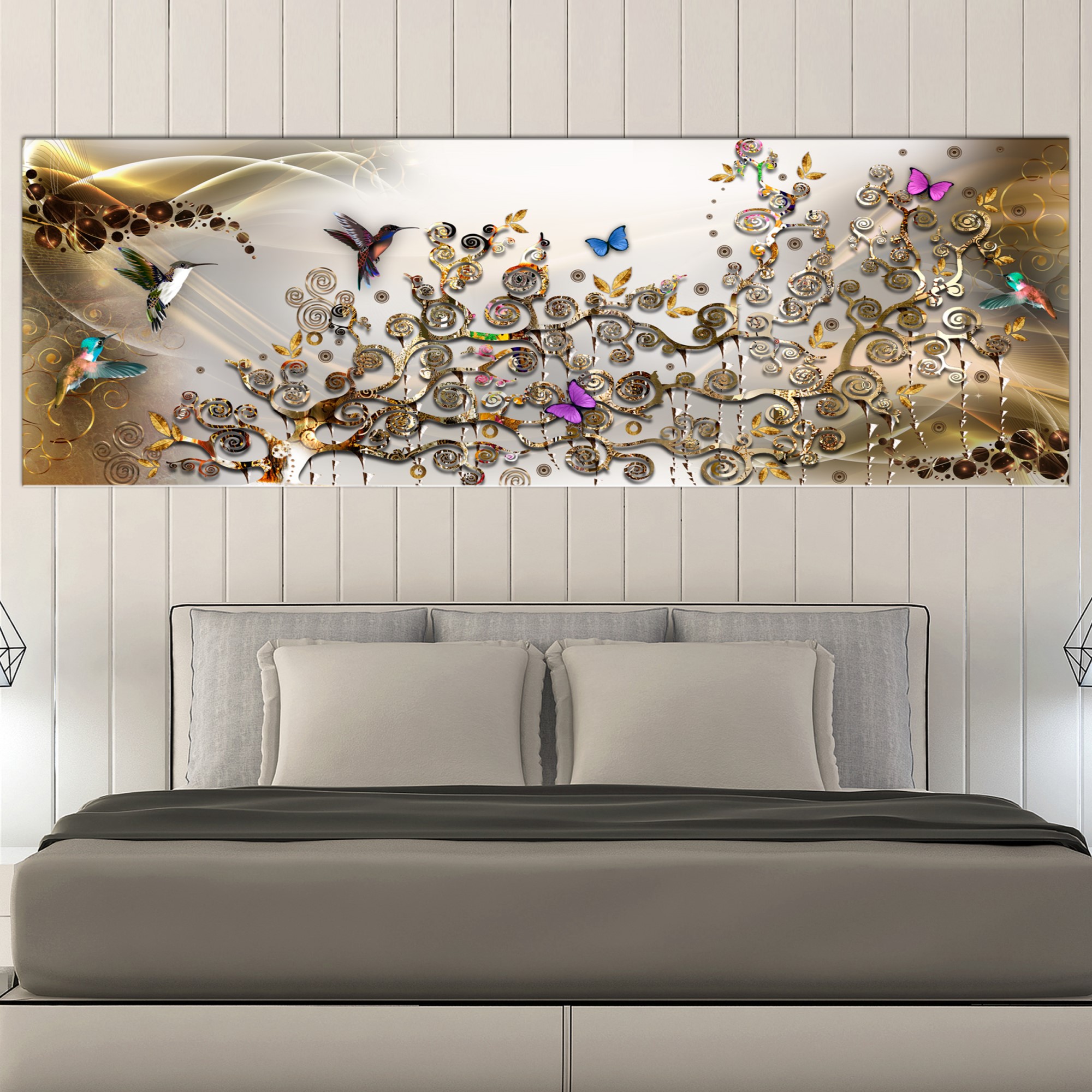 Tavla Arkiio Hummingbirds Dance Guld