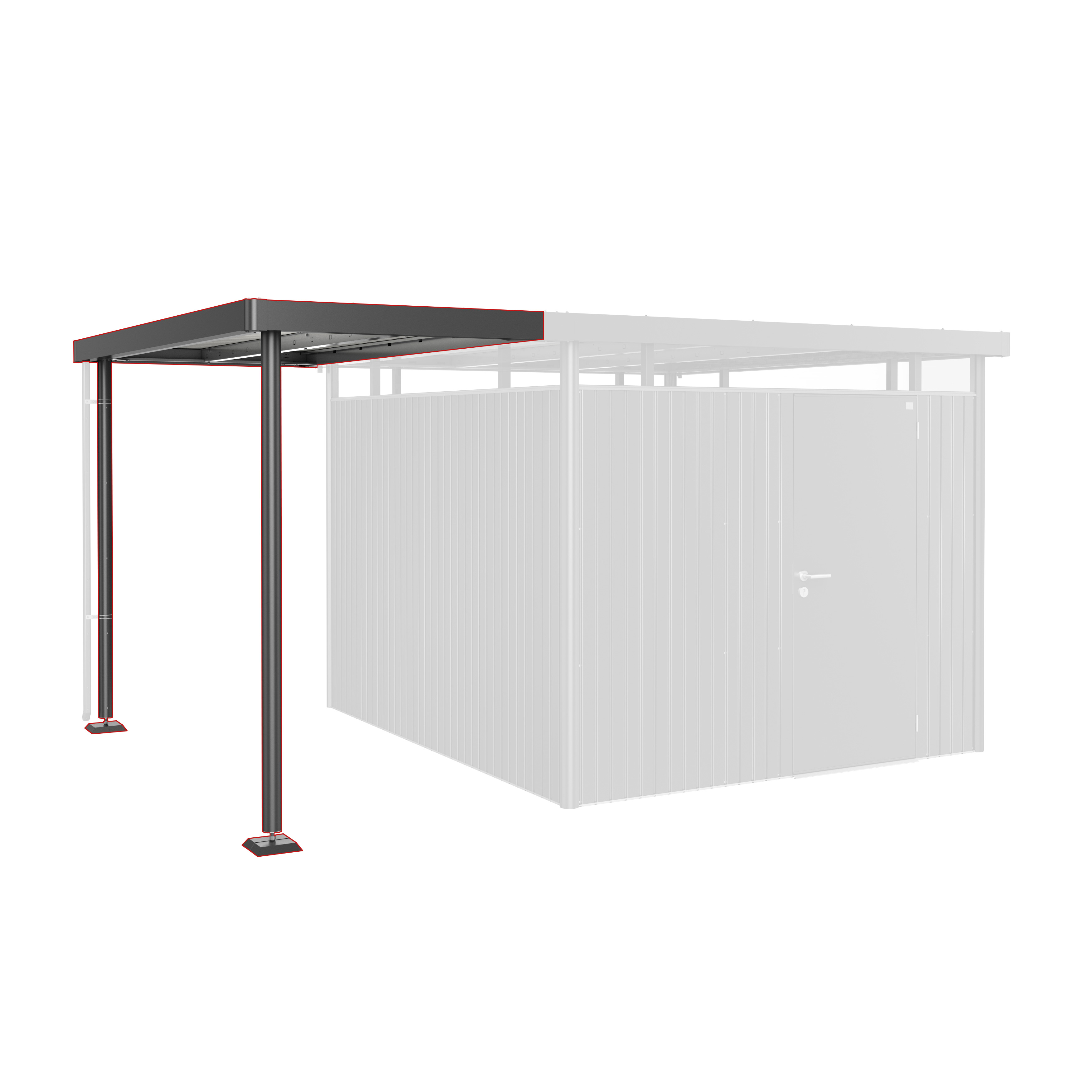 Sidotak HighLine H5 Storlek S Metallic mörkgrå Mörkgrå