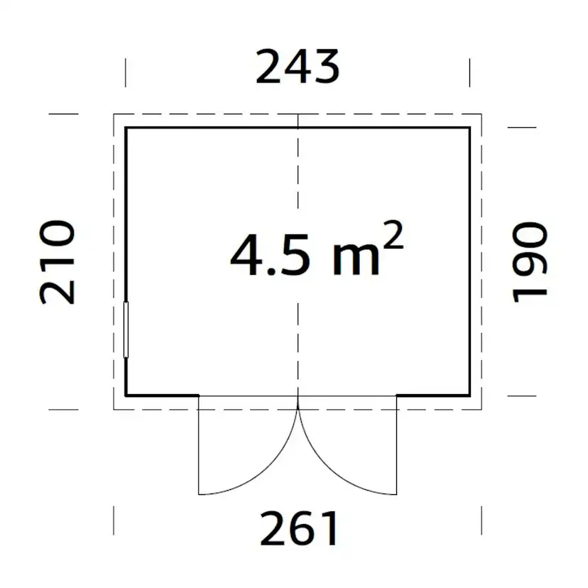 Förråd Palmako Dan 4,6 m2