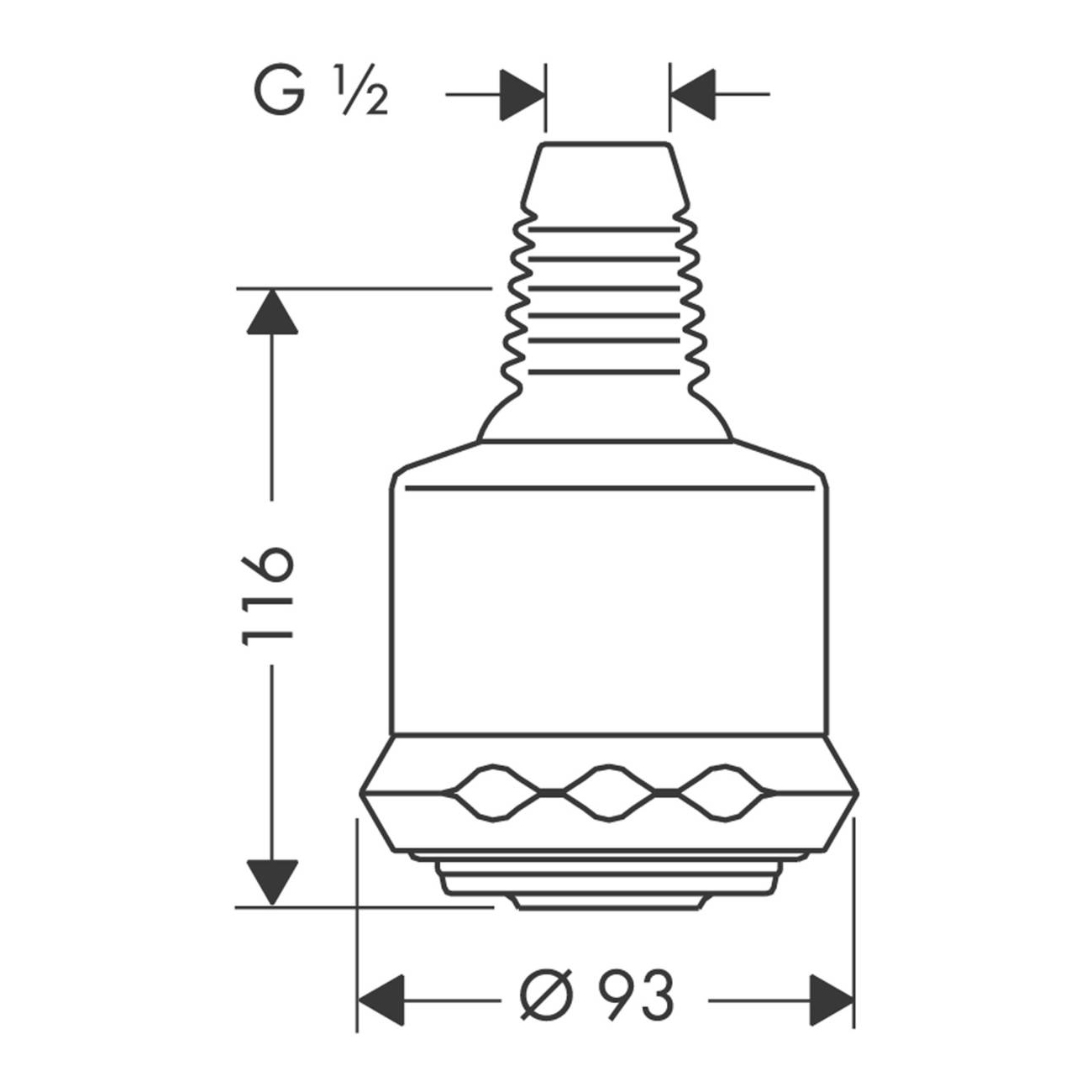 Huvuddusch Hansgrohe Clubmaster 3jet