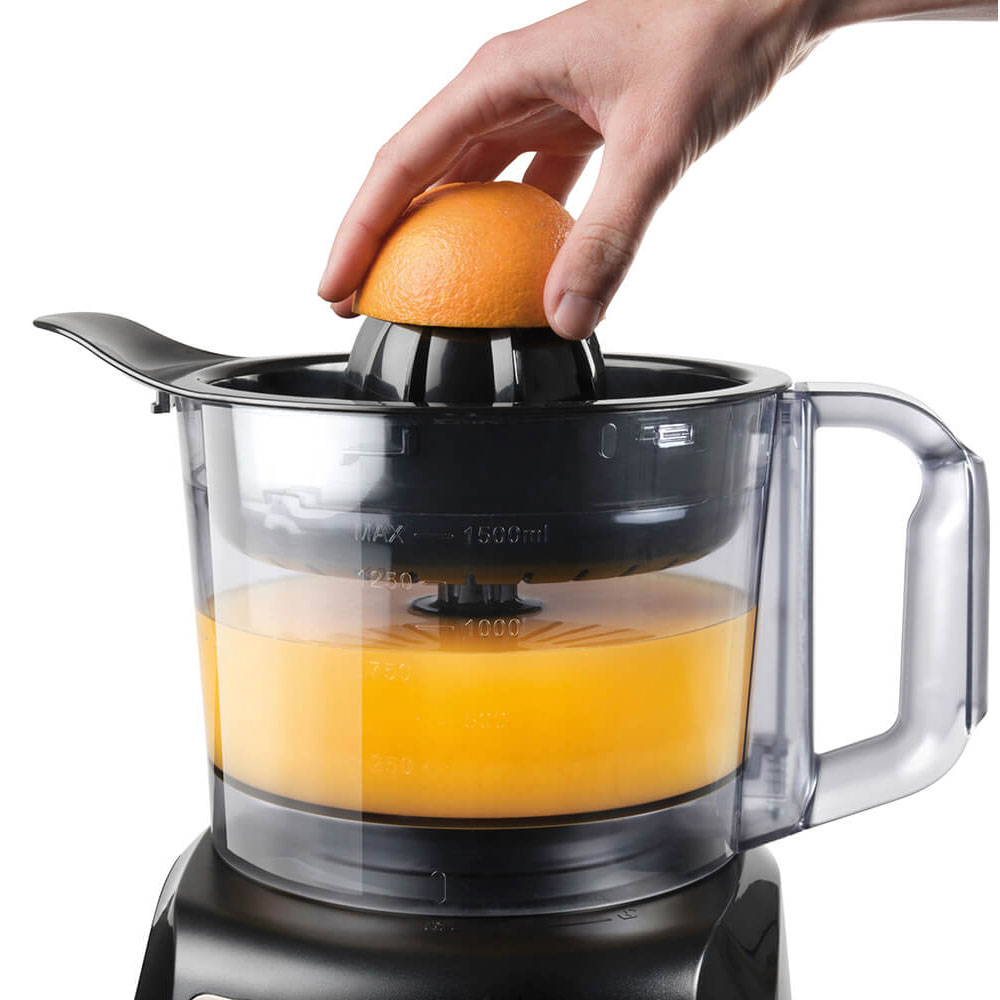 Matberedare Black+Decker 1200W med Skål, Mixer & Juicepress