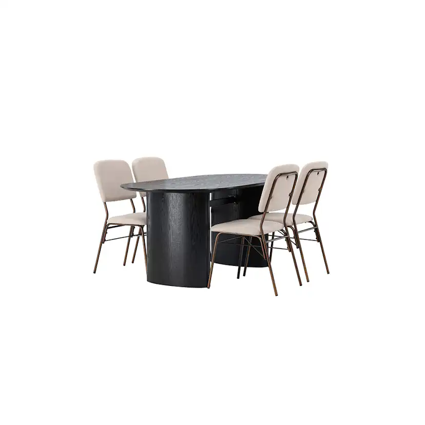 Matgrupp Venture Home Isolde med 4 st Seda stolar