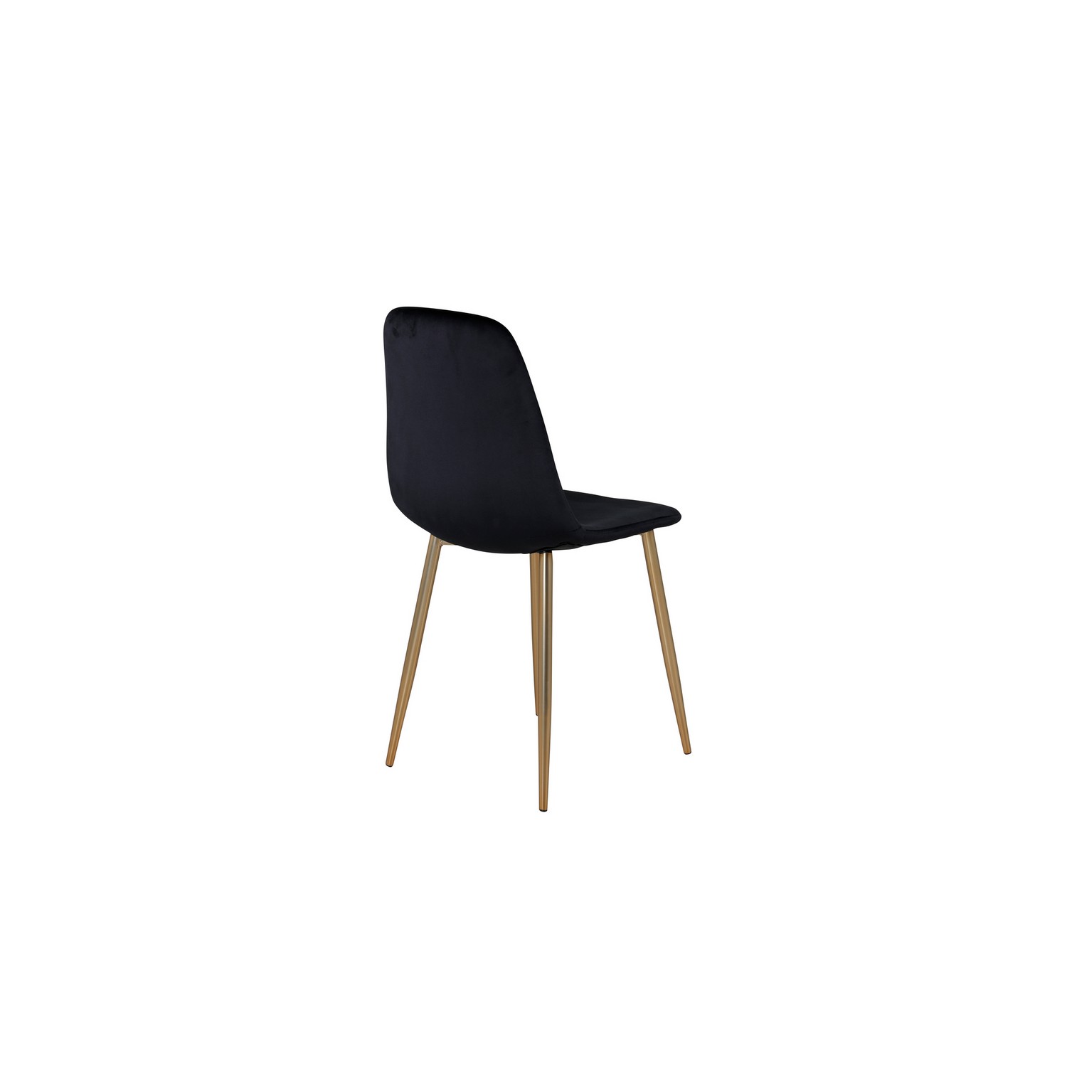 Polar Chair - Black Velvet / Matt brass leg Svart/Mässing