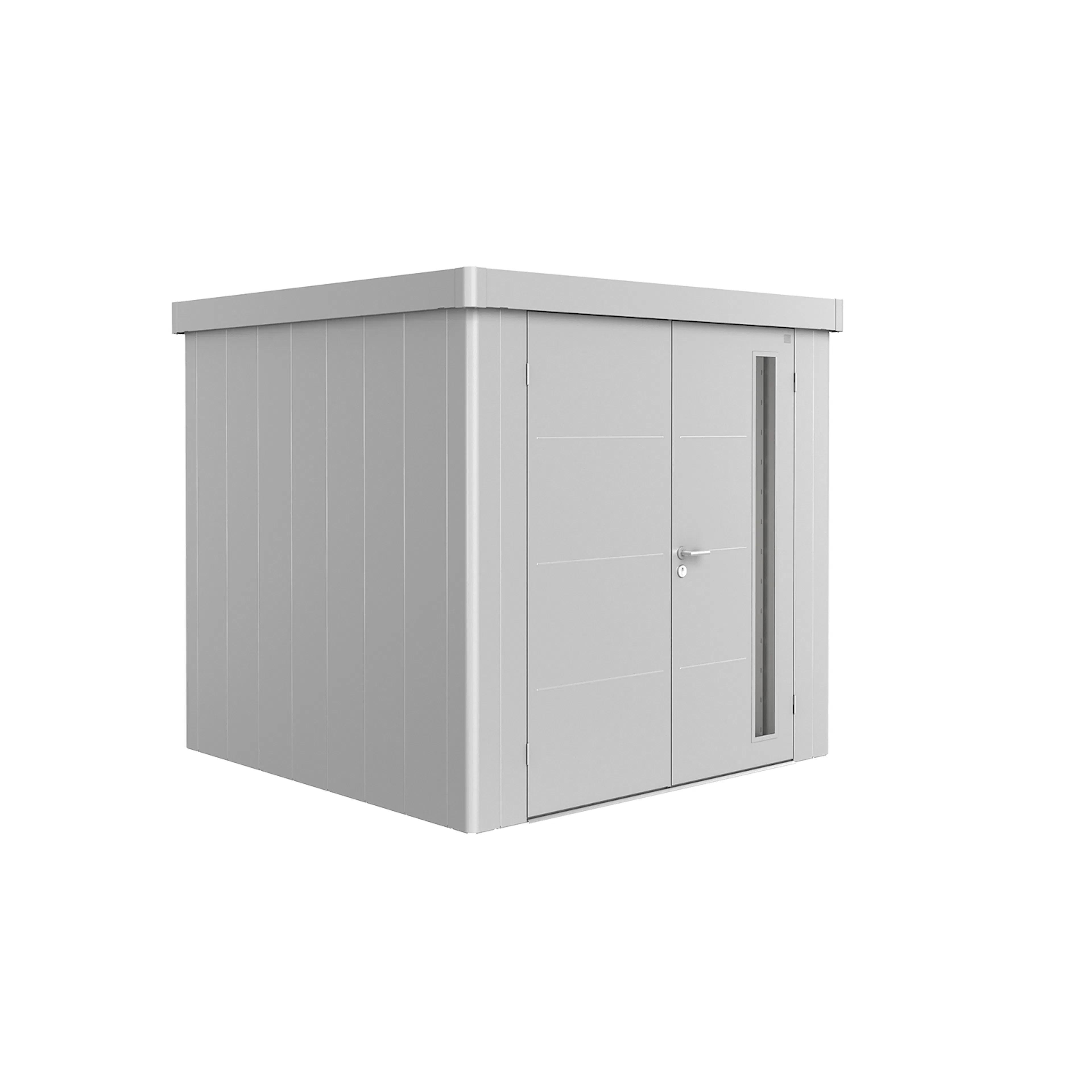 Trädgårdsskjul Neo 2B Silver Dubbeldörr Silver Dubbeldörr