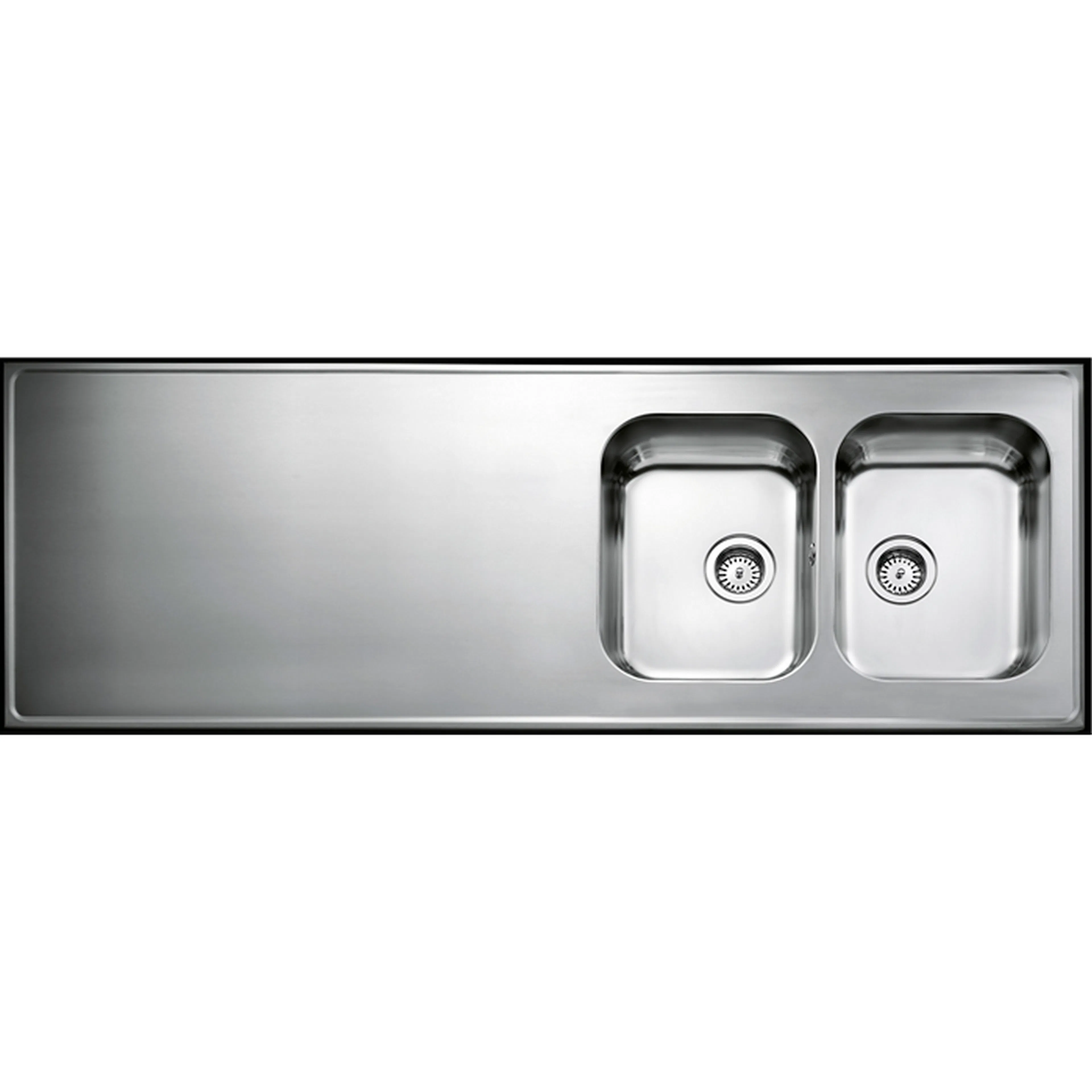 Heltäckande Diskbänk Intra Atlantic H 610 med Korgventil och Kranhål