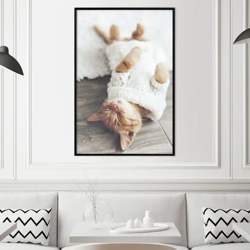 Poster Artgeist Affisch Lazy Cat