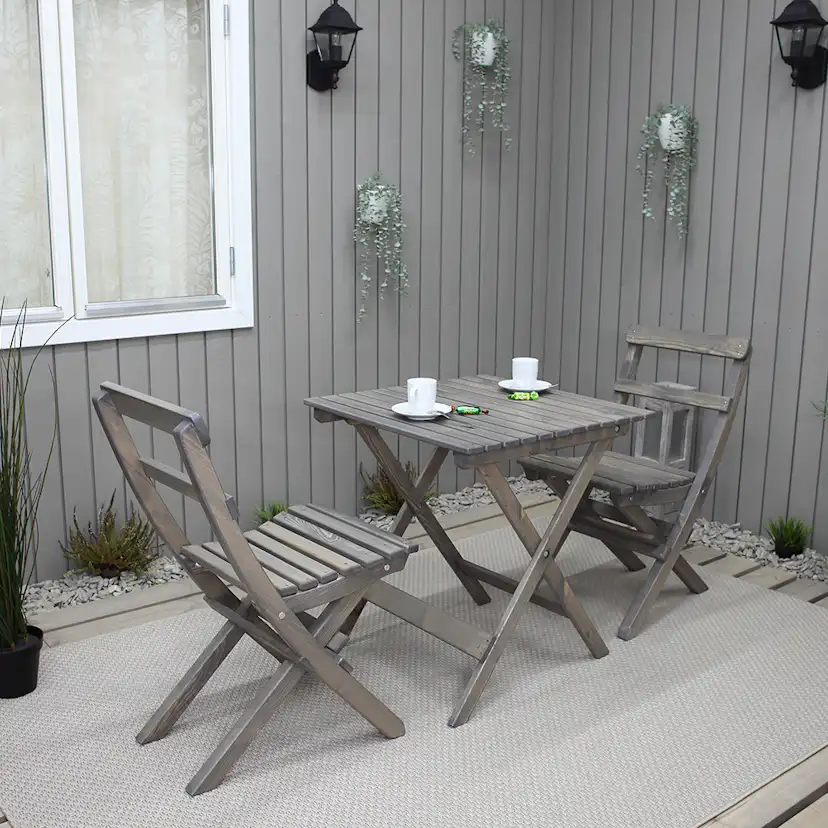 Caféset Baltic Garden Wilma Bord med 2 Knohult Stolar