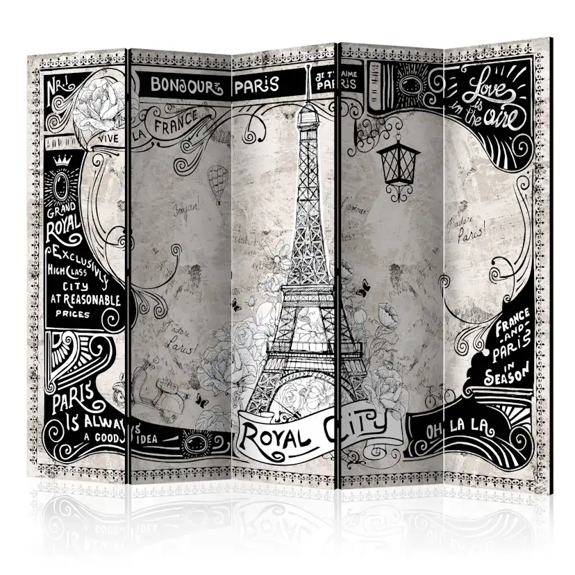 Rumsavdelare Skärmvägg Arkiio Bonjour Paris II Eiffeltornet 225x172 cm