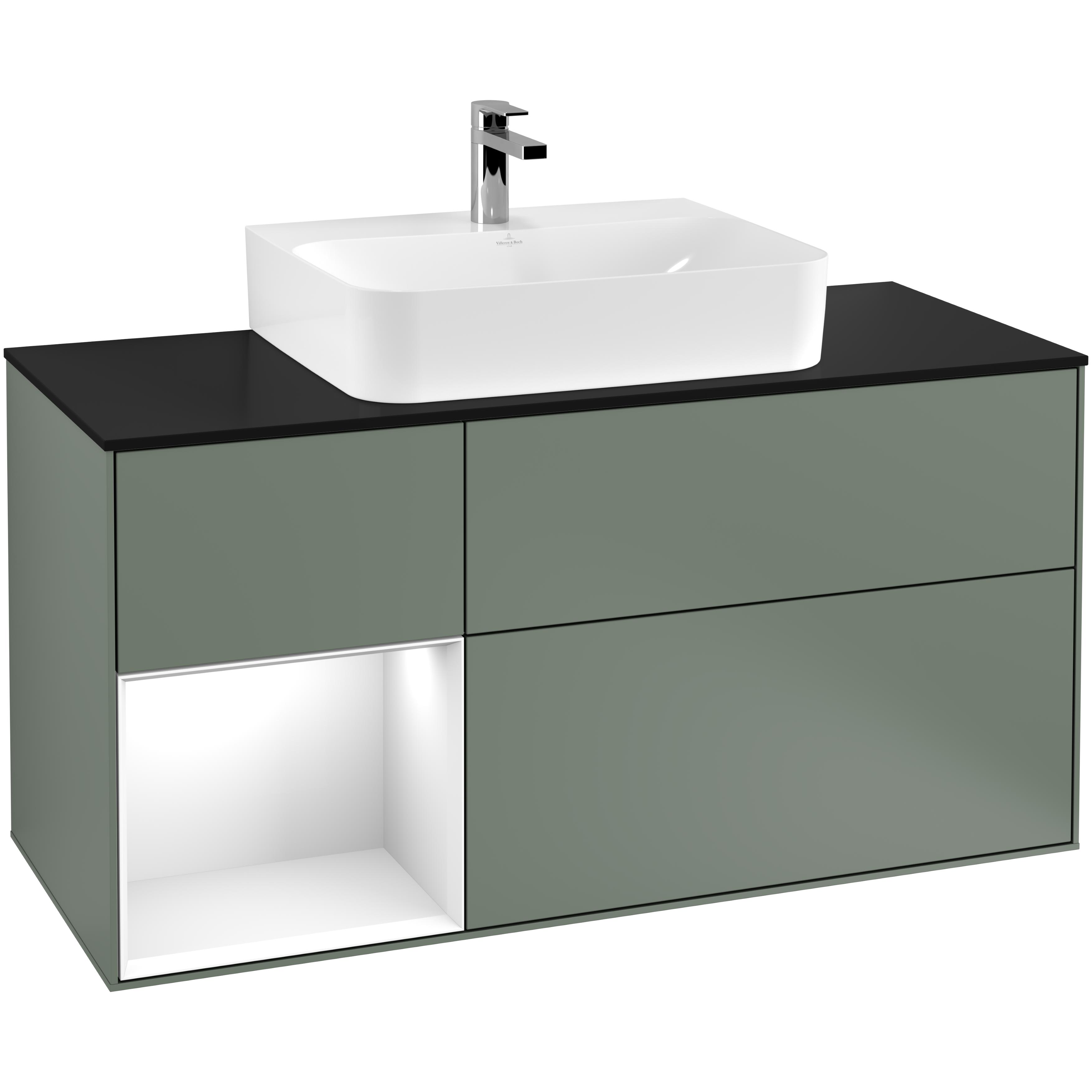 Tvättställsskåp Villeroy & Boch Finion med 3 Lådor Hylla och Bänkskiva för Centrerat Tvättställ