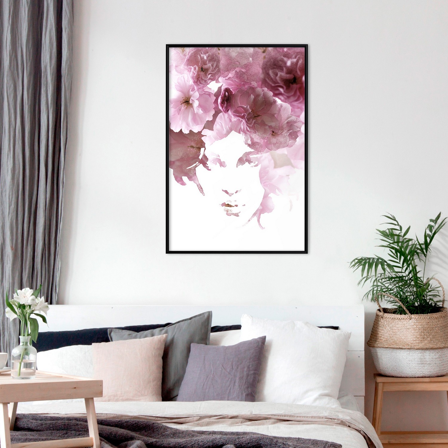 Affisch - Flowery Look [Poster] 30x45 Svart ram, 30x45 cm