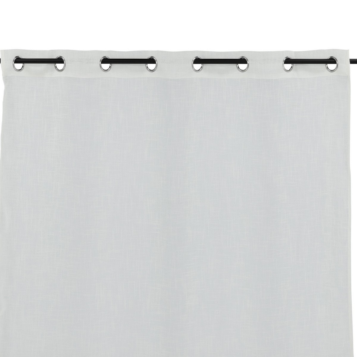 Kaya Curtain Polyester/fake linen - White - 140*290 - Eyelet Vit, Längd: 290 cm
