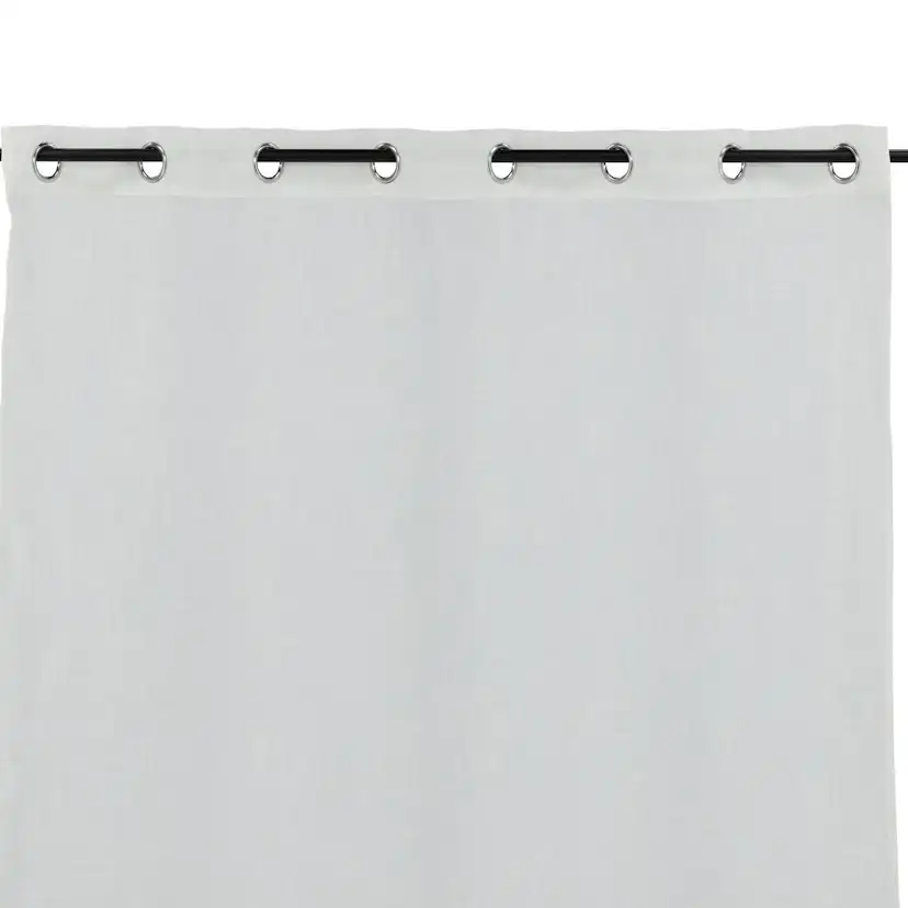 Kaya Curtain Polyester/fake linen - White - 140*290 - Eyelet Vit, Längd: 290 cm