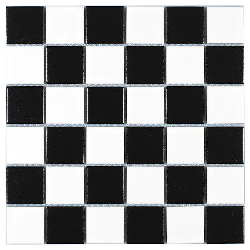 Klinkermosaik Arredo Titan Mix Svart/Vit Matt 5x5 cm