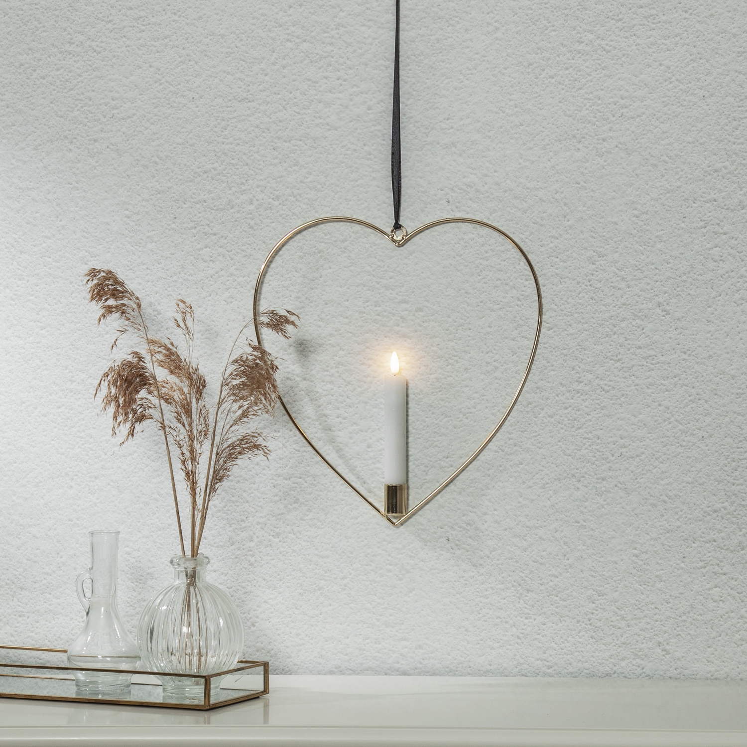 Inomhusdekoration Star Trading Flamme Heart Vägg