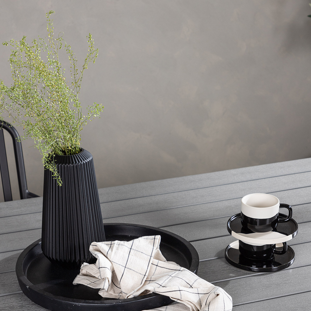 Garcia Diningtable Alumnium - White / Light Grey Aintwood / Grå